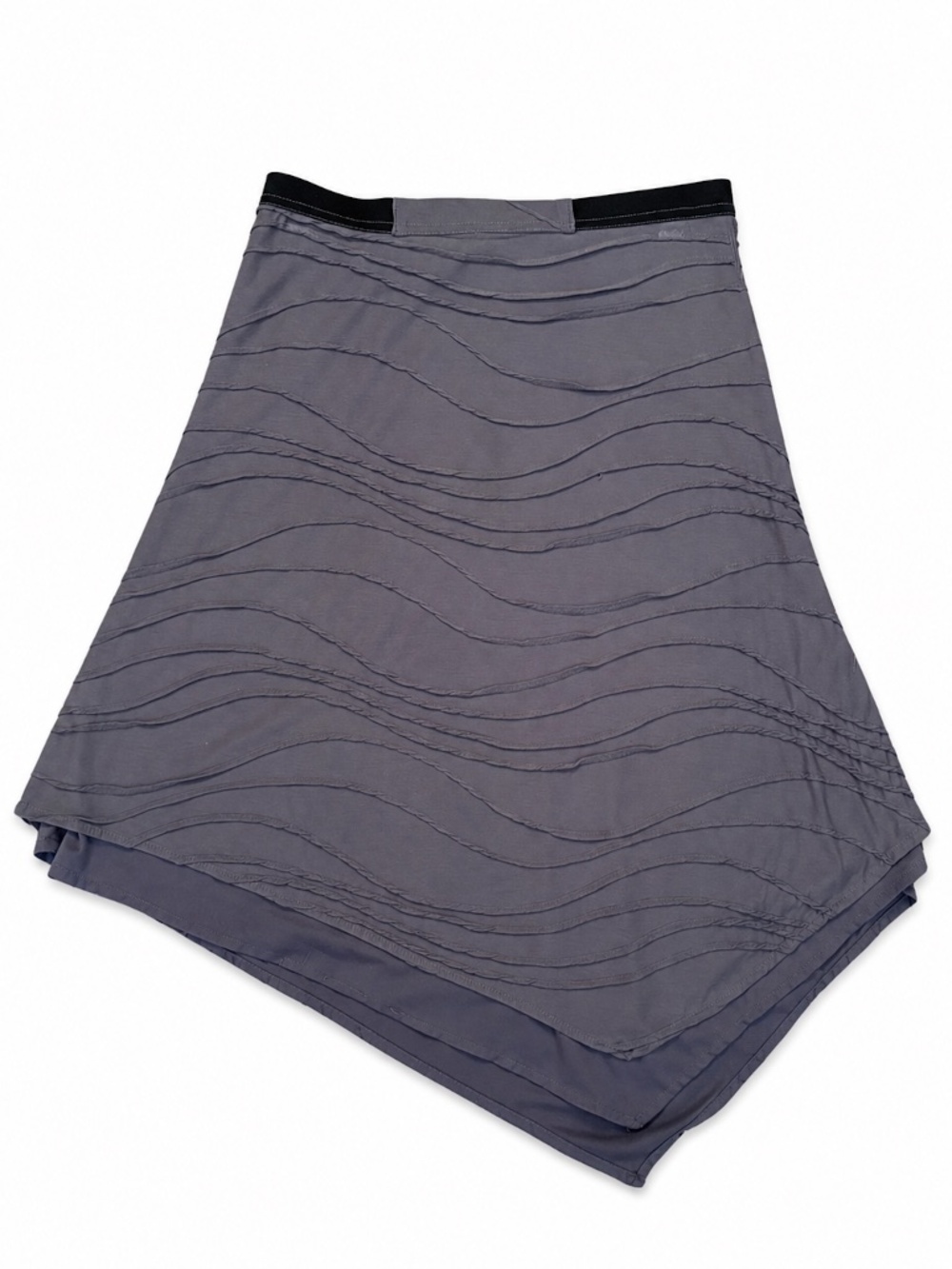 Simply Vera Vera Wang Gray Asymmetrical Layered Textured Skirt XS